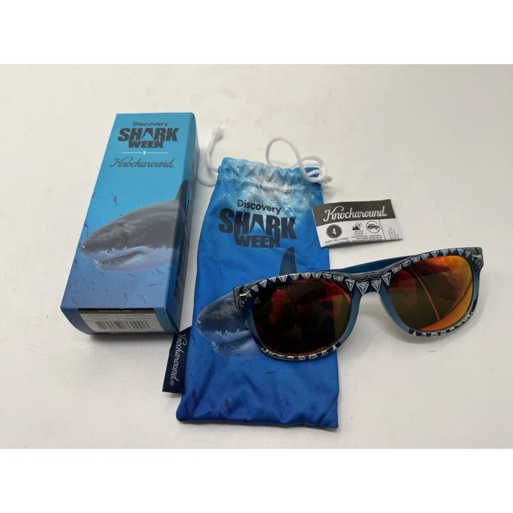 Knockaround X Discovery SHARK WEEK 2022 Fort Knocks Polarized Premium Sunglasses